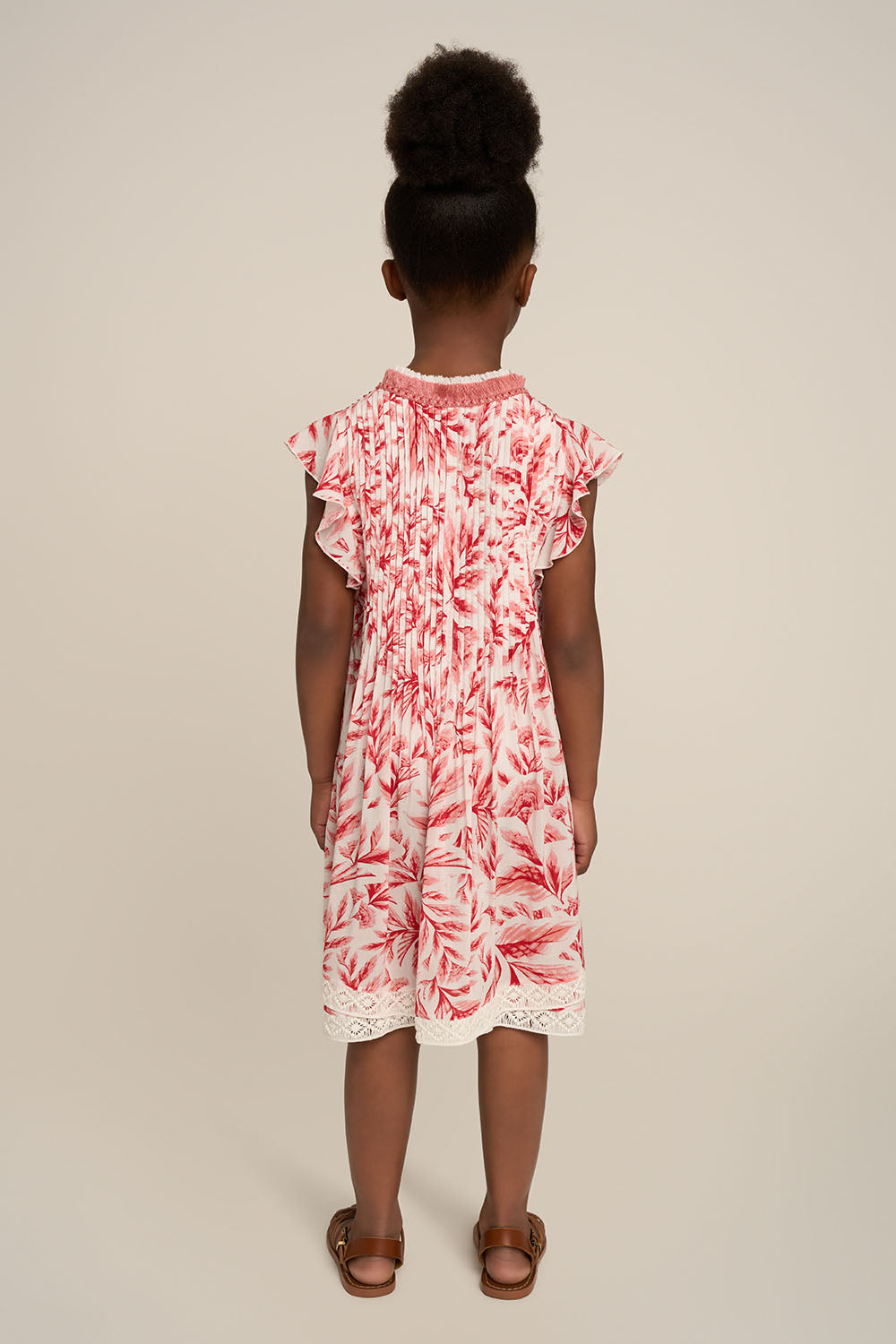 Robe Courte Sasha pour fille - Orange Sumi