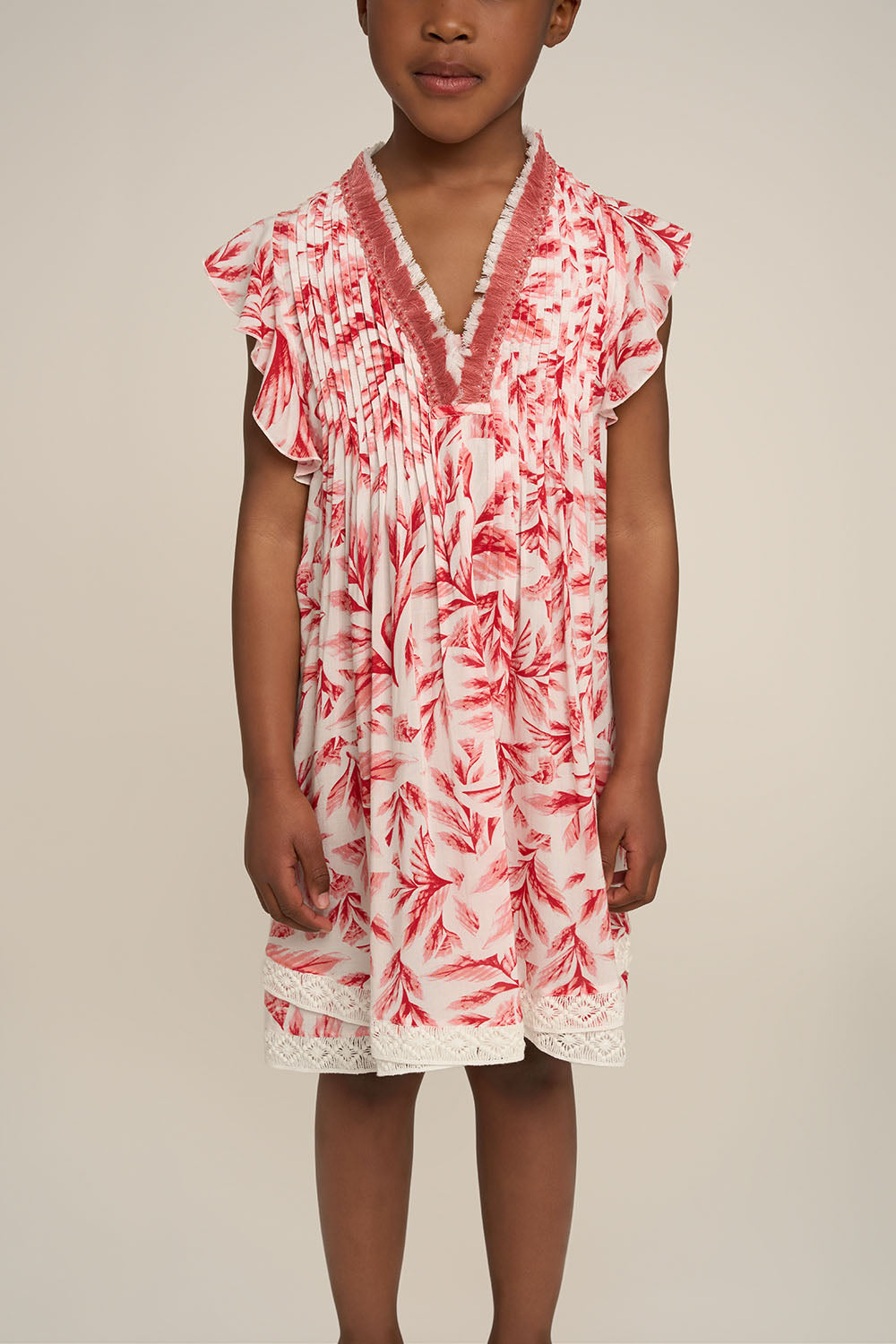 Robe Courte Sasha pour fille - Orange Sumi