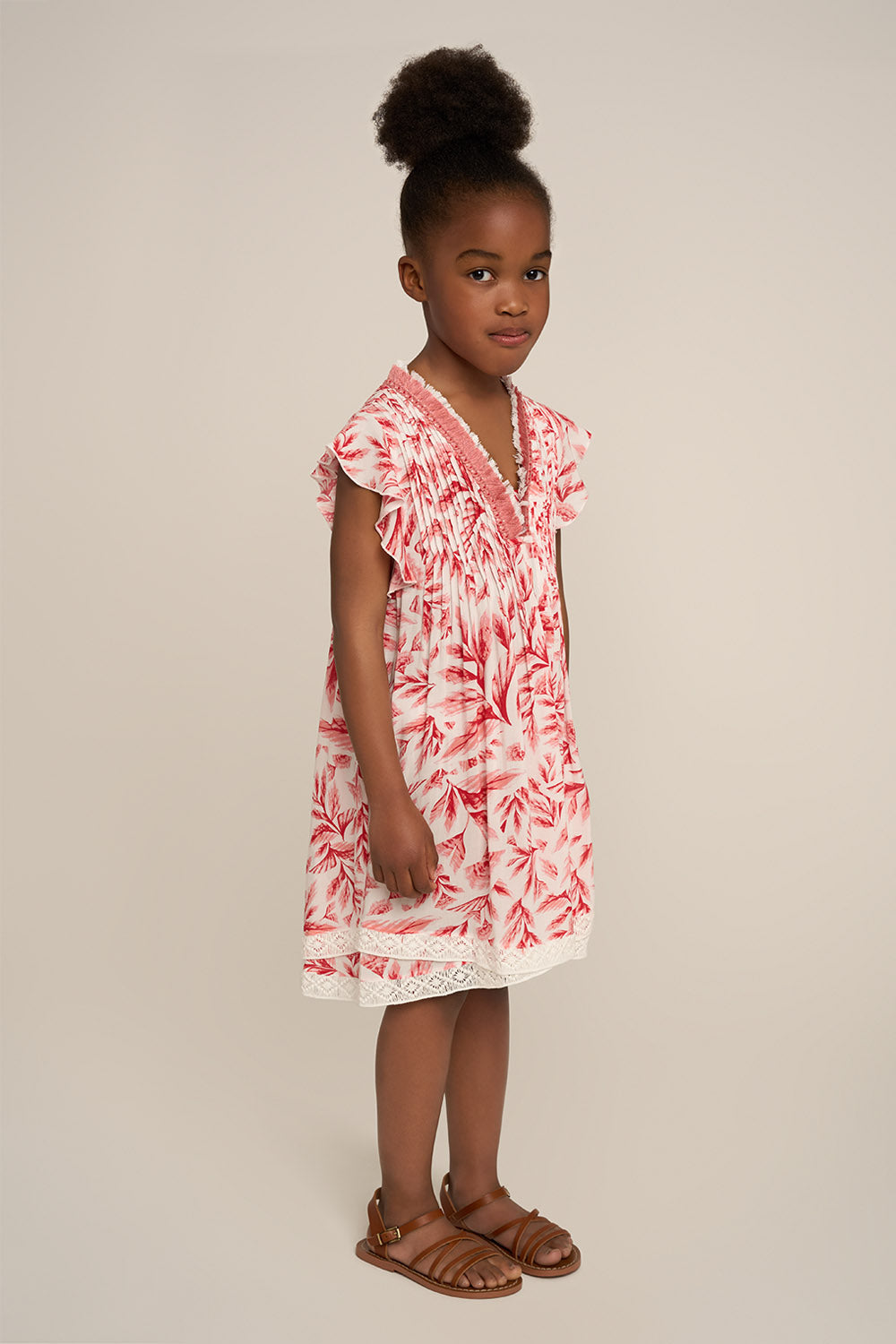 Robe Courte Sasha pour fille - Orange Sumi