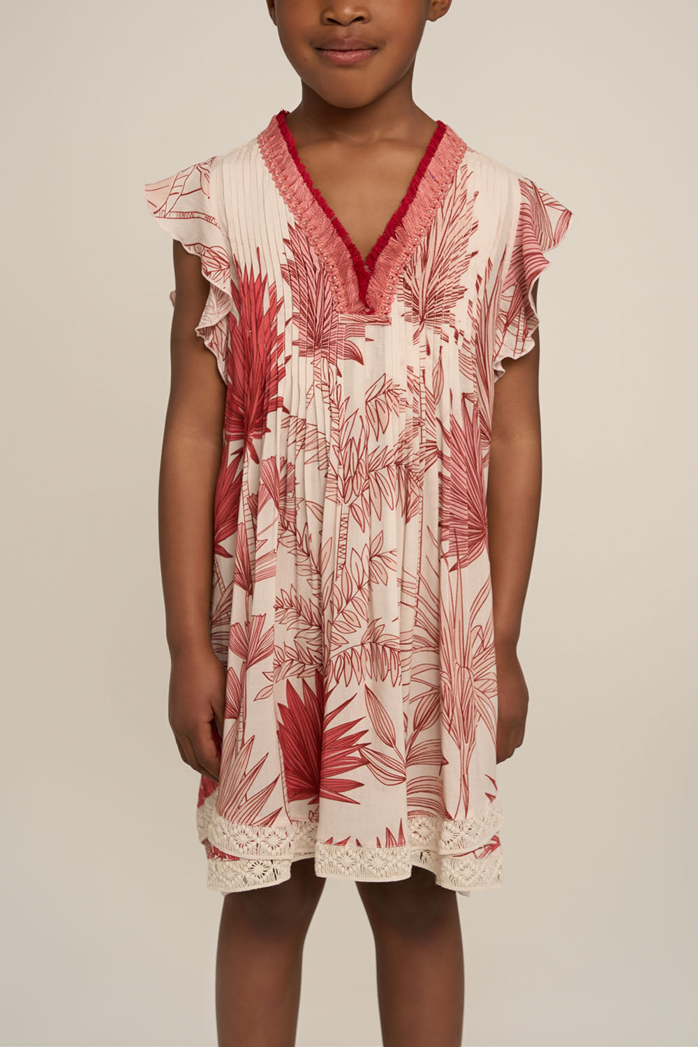 Robe Courte Sasha pour fille - Pink Preveli Beach