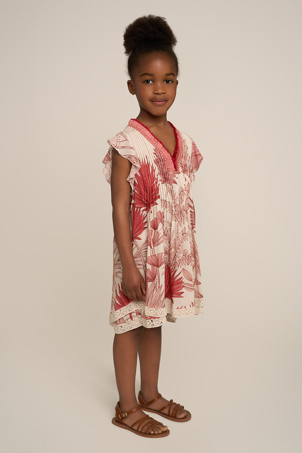 Robe Courte Sasha pour fille - Pink Preveli Beach