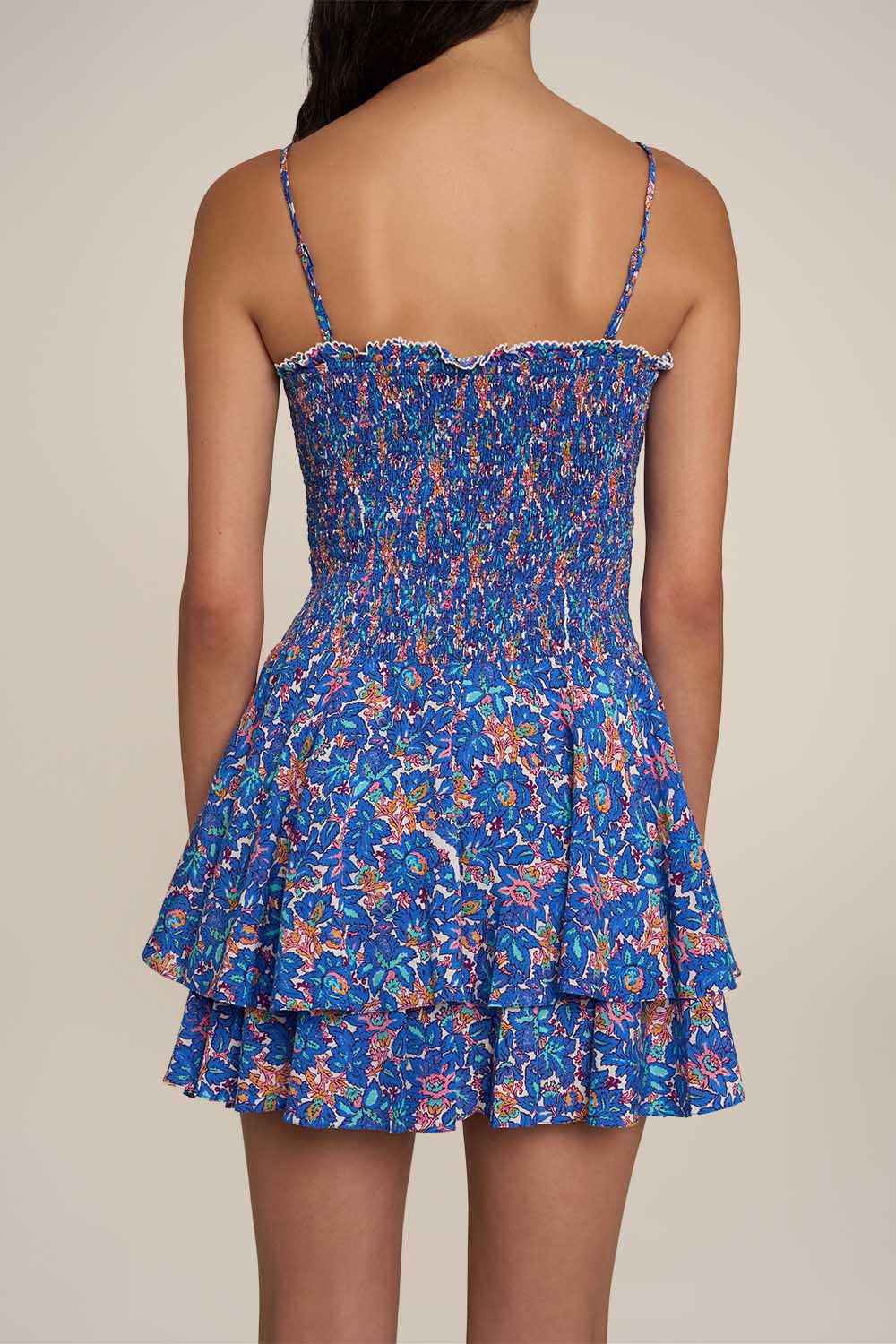 Robe Courte Sunia - Blue Tiny Blooms