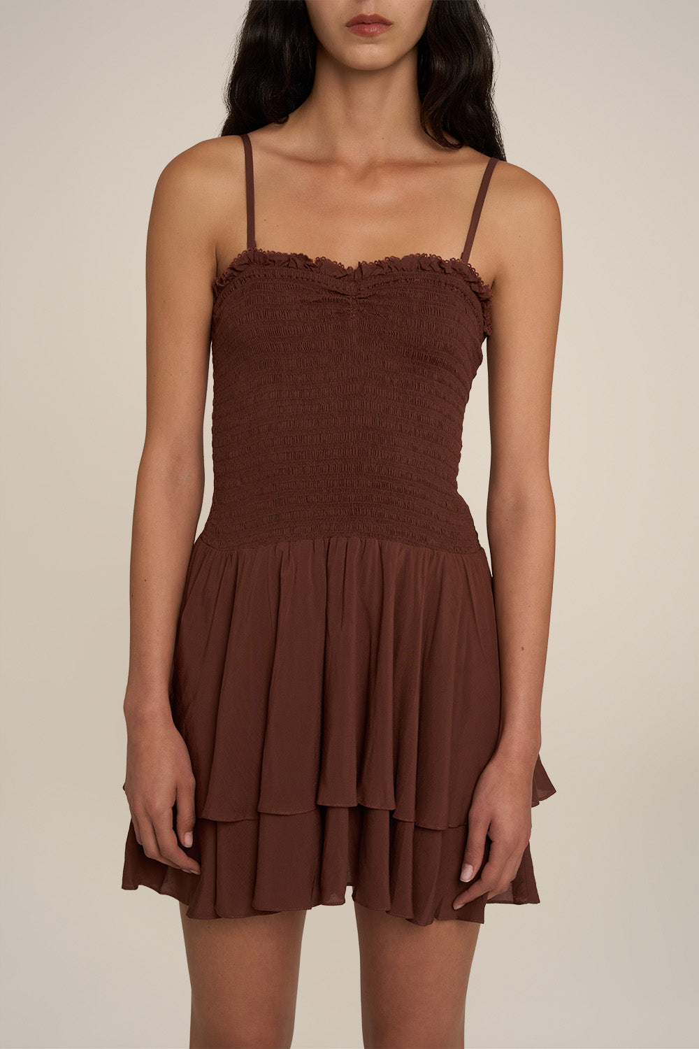 Robe Courte Sunia - Chocolate Brown