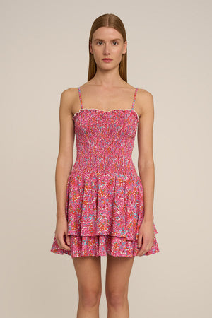 Robe Courte Sunia - Pink Tiny Blooms