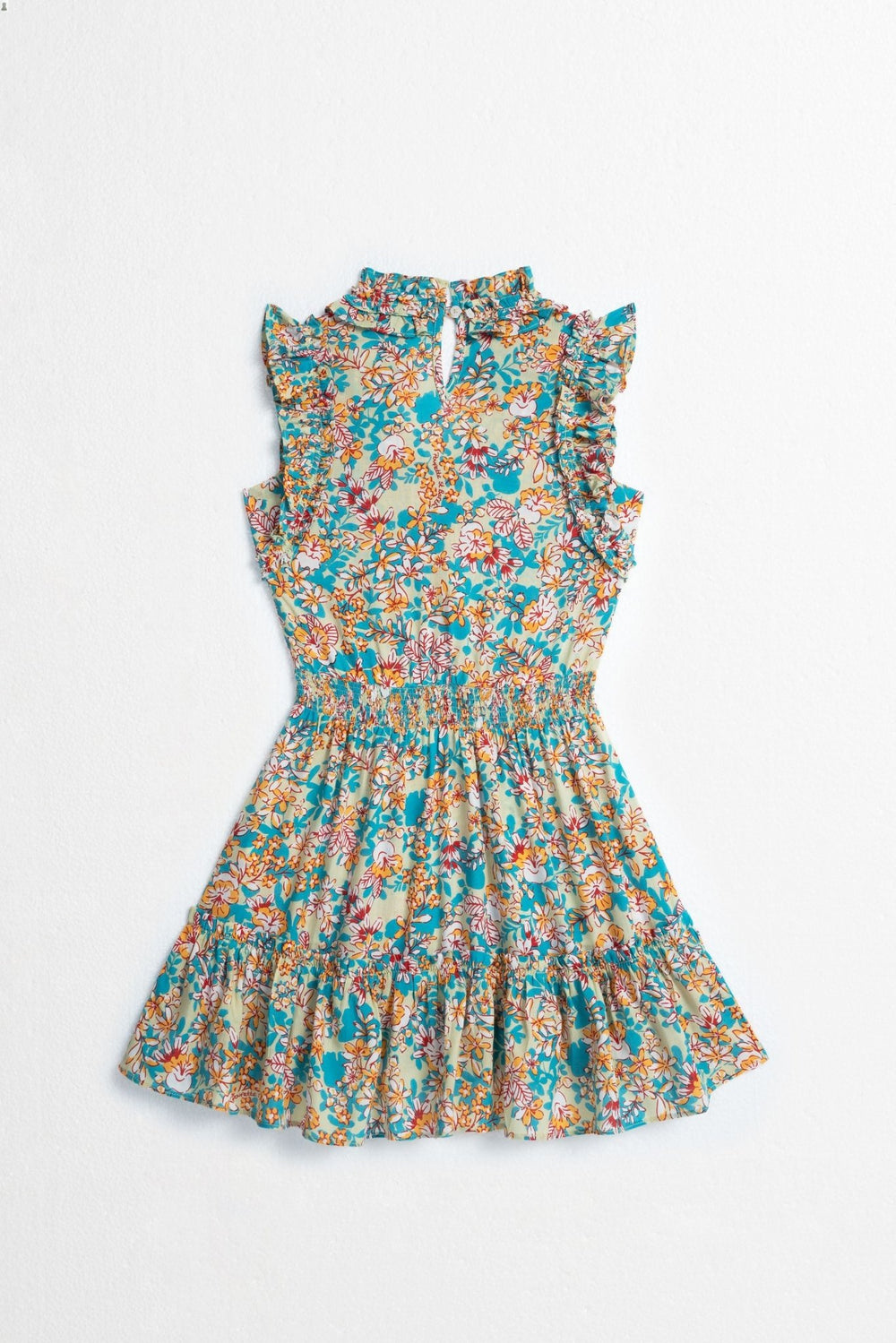 Kids Mini Dress Triny - Green Sweet Bell - Poupette St Barth
