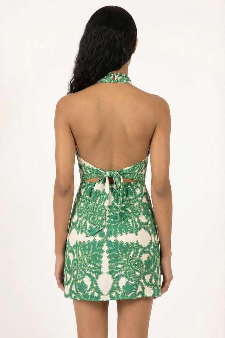 Mini Dress Manon - Green Mantra - Poupette St Barth