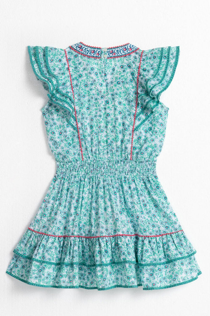 Robe Courte Enfant Camila - Aqua Anémone
