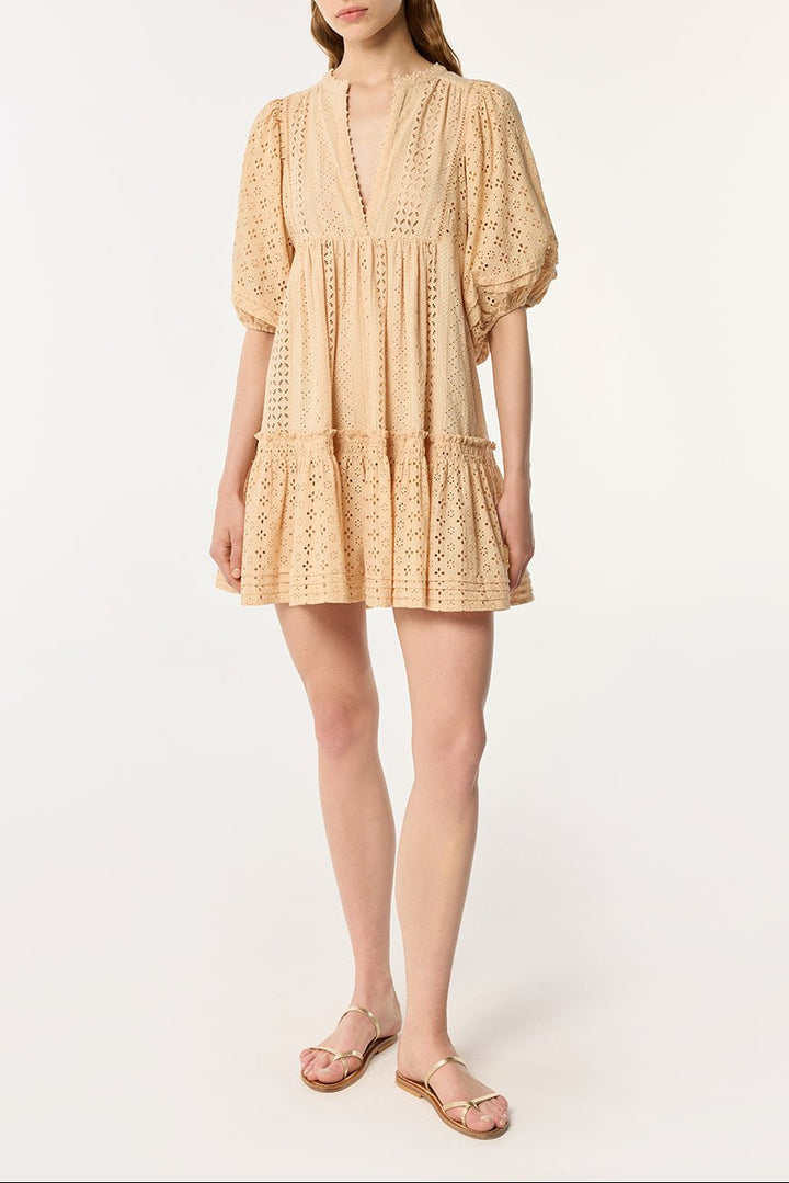 Mini Dress Aria - Cream|Resort Collection|Poupette St Barth Mini Dress Aria - Cream|Resort Collection|Poupette St Barth