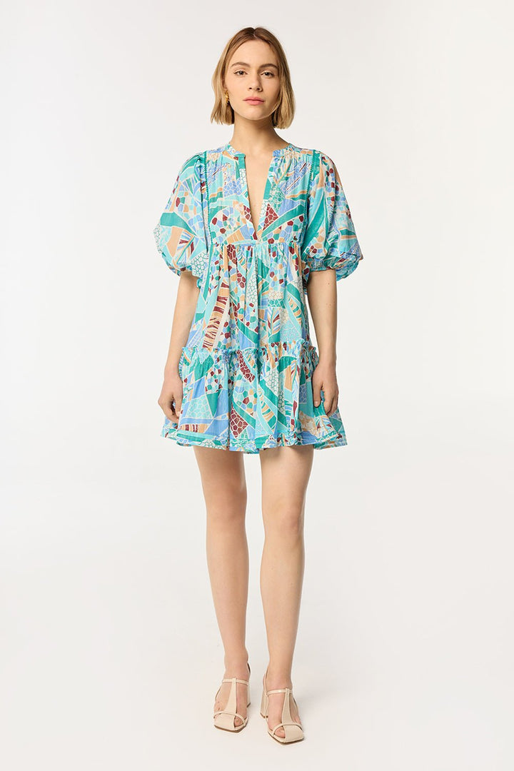 Mini Dress Aria - Blue Mosaic