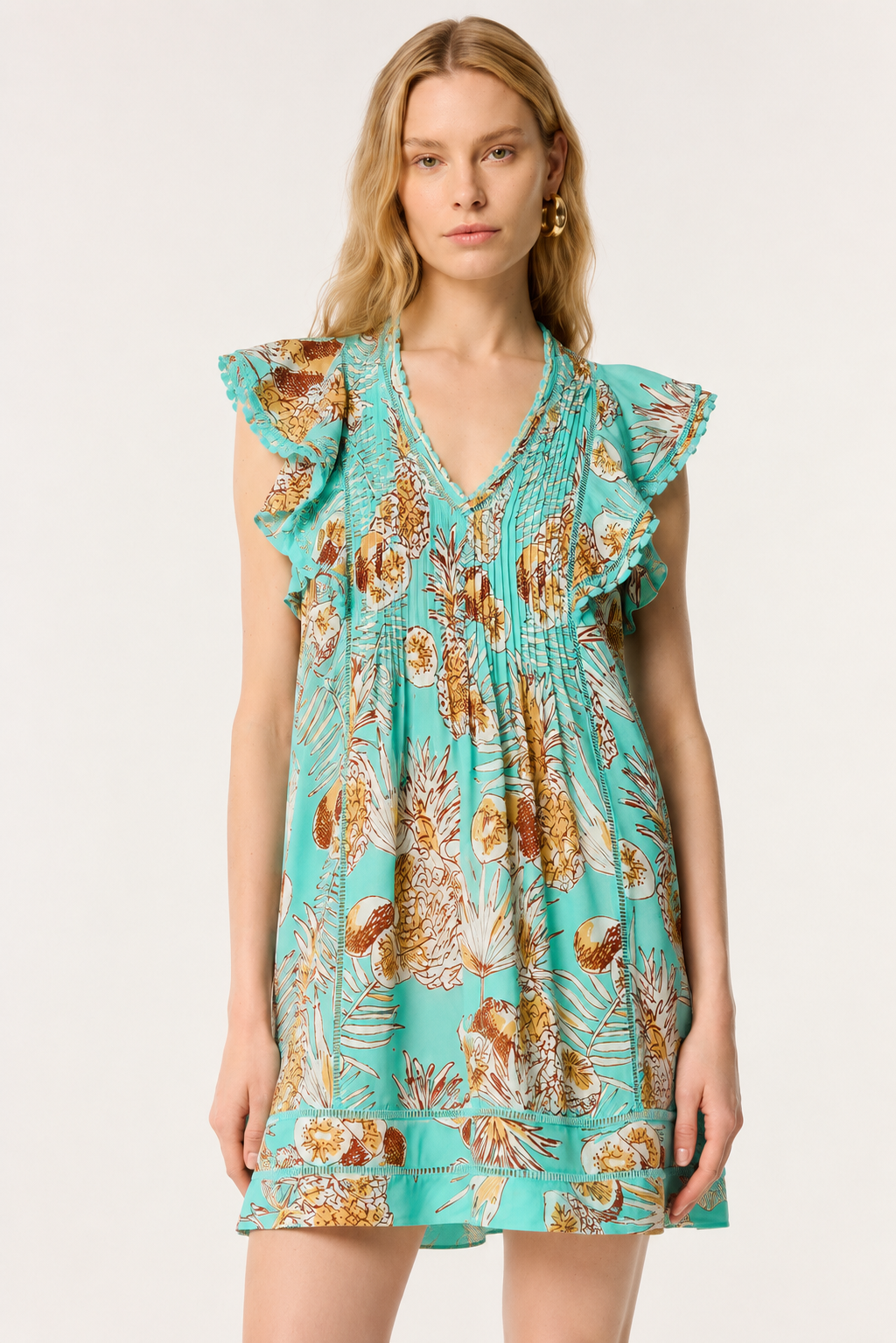 Robe Courte Camelia - Mint Karibia