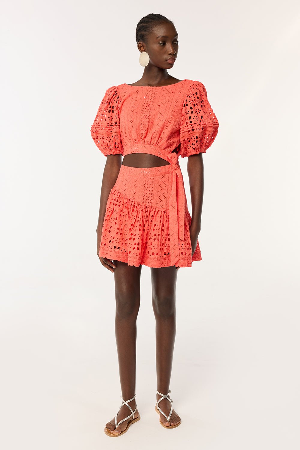 Mini Dress Chantal - Coral - Poupette St Barth
