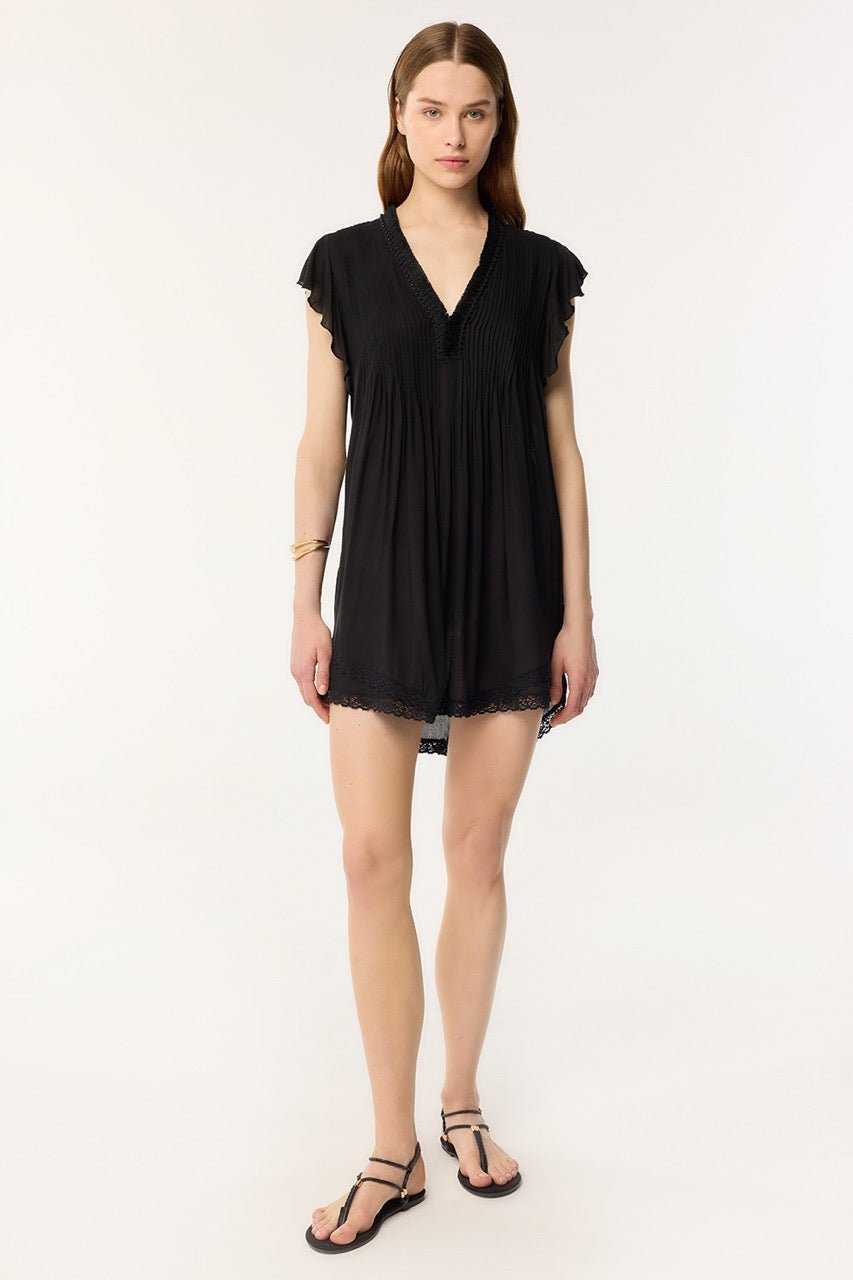 Mini Dress Sasha - Black | Black | Viscose | S | Poupette St Barth Mini Dress Sasha - Black | Black | Viscose | S | Poupette St Barth