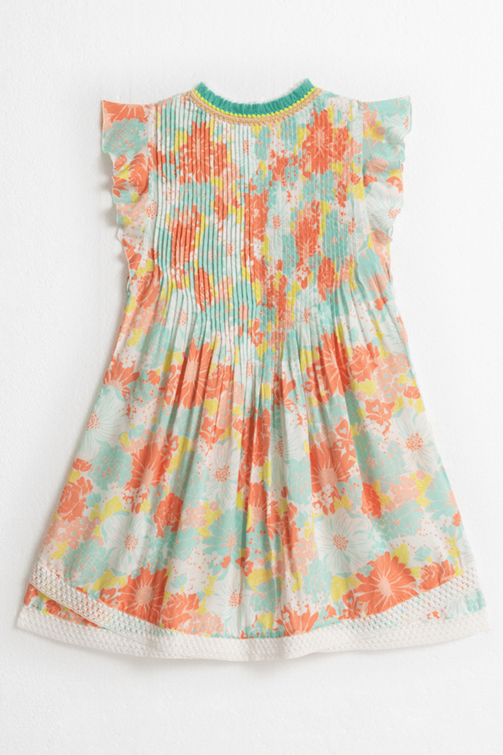Kids Mini Dress Sasha - Orange Flower Mix - Poupette St Barth