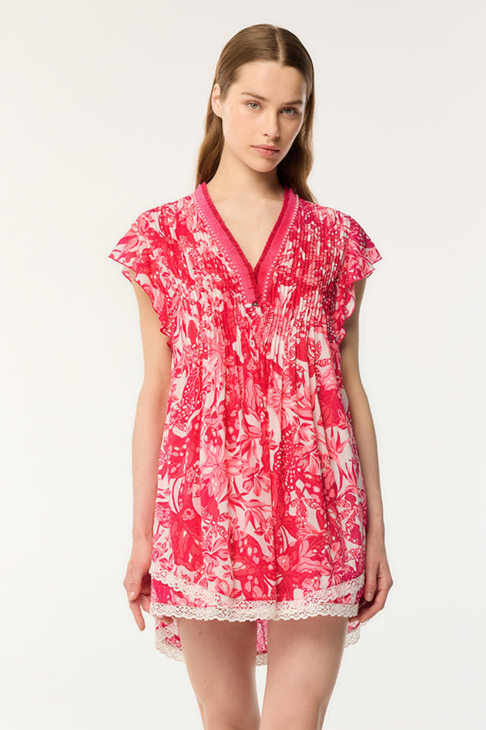 Mini Dress Sasha - Pink Jengel - Poupette St Barth