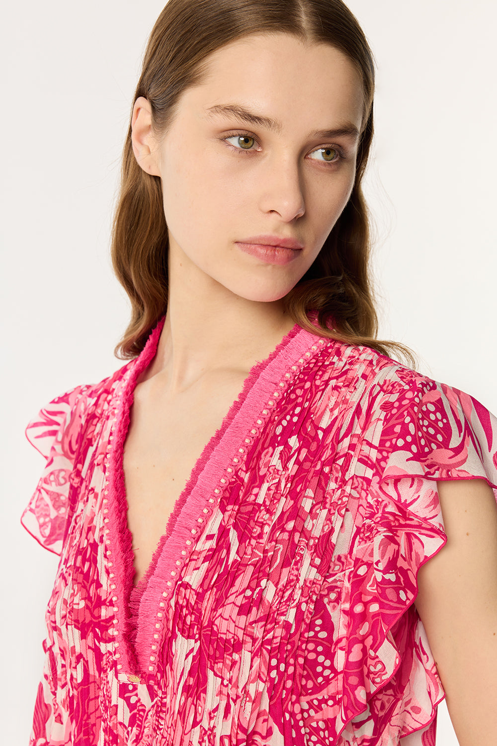 Mini Dress Sasha - Pink Jengel - Poupette St Barth