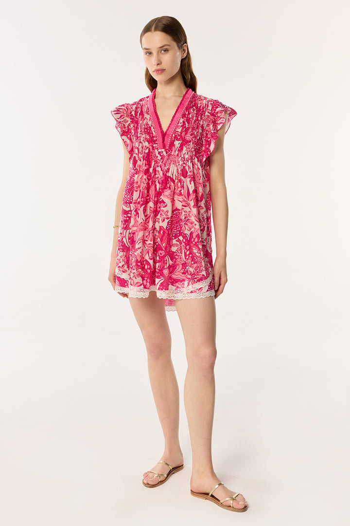 Mini Dress Sasha - Pink Jengel - Poupette St Barth