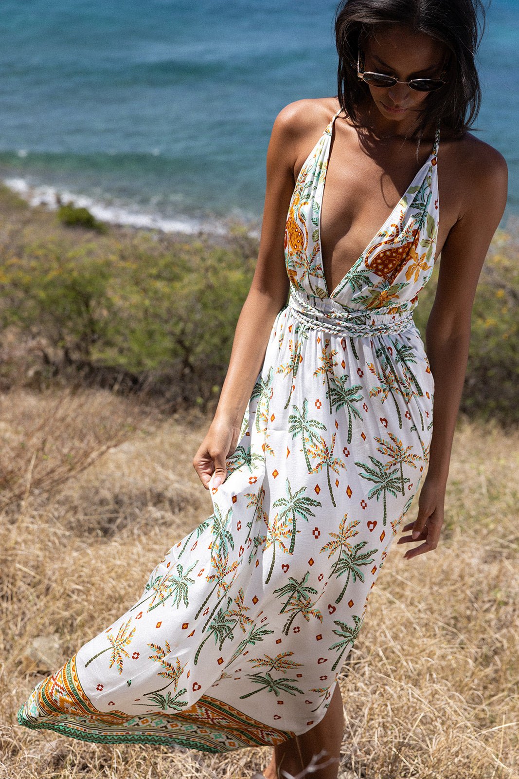 Long Dress Calla | Green | S | Poupette St Barth