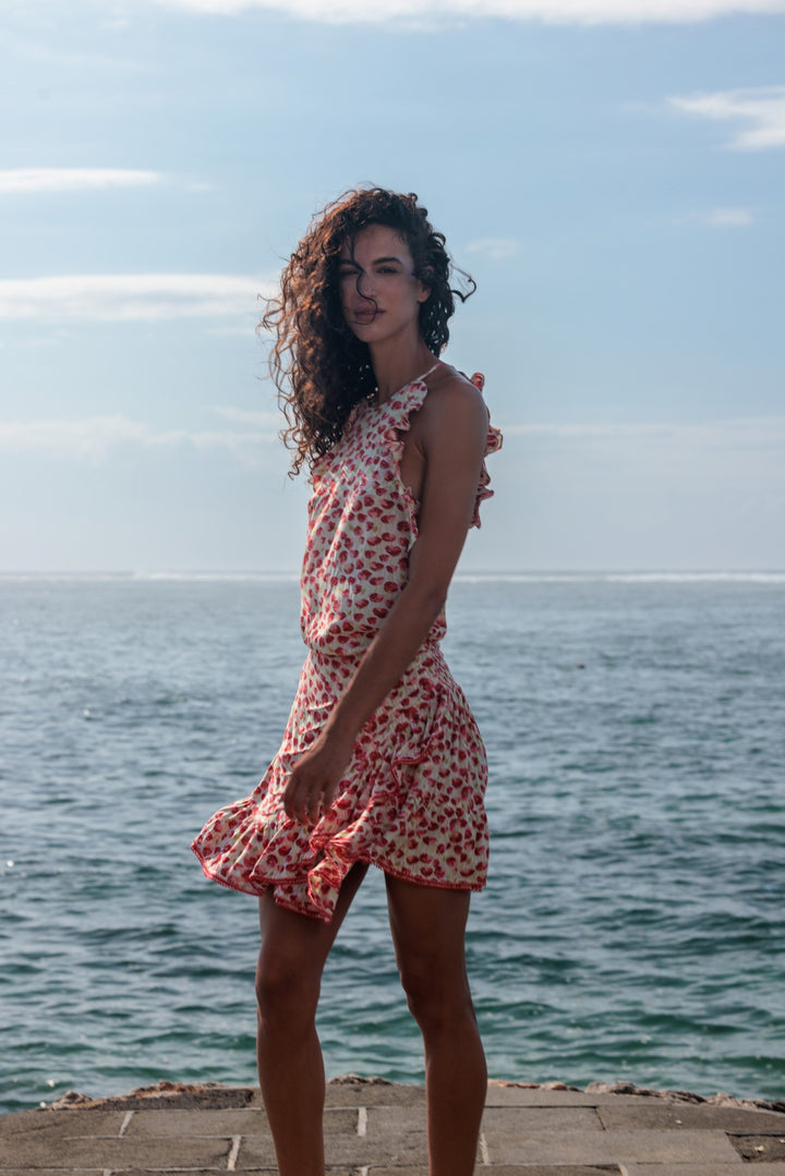 Mini Jupe Mabelle -  White Red Alamy