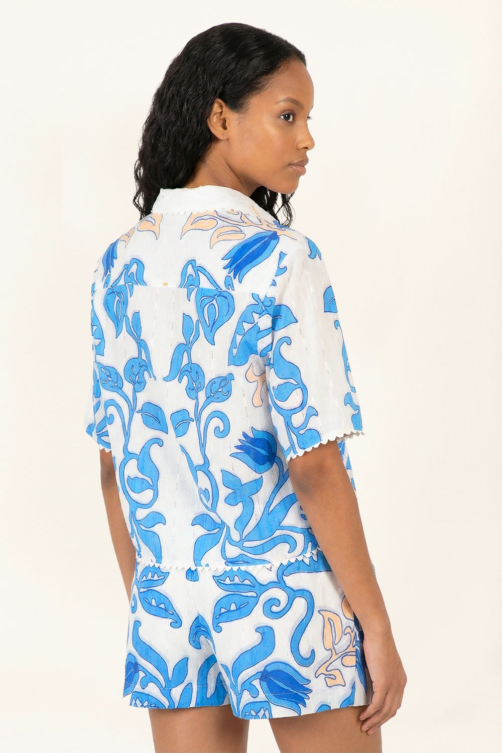 Short Chantal - White Blue Ritual - Poupette St Barth