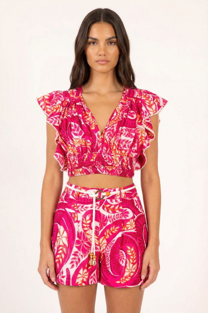 Short Chantal - Pink Holy Snake - Poupette St Barth