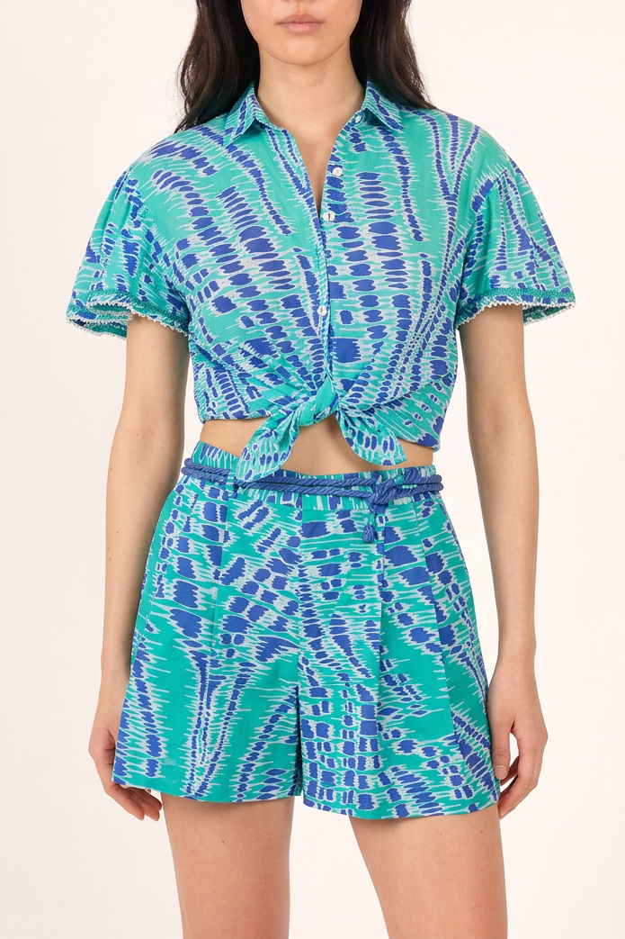 Sky Kalina shorts – Short Chantal by Poupette St Barth, front view