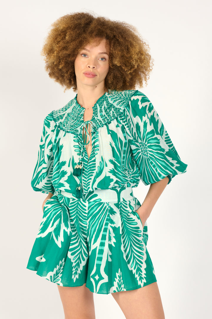 Short Jumpsuit Janna - Mint Cartagena - Poupette St Barth