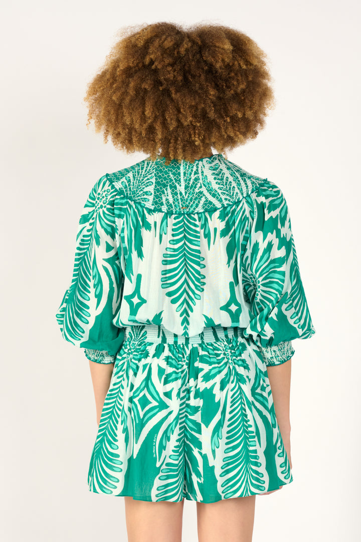 Short Jumpsuit Janna - Mint Cartagena - Poupette St Barth