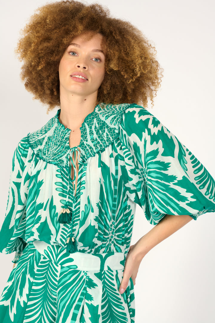 Short Jumpsuit Janna - Mint Cartagena - Poupette St Barth