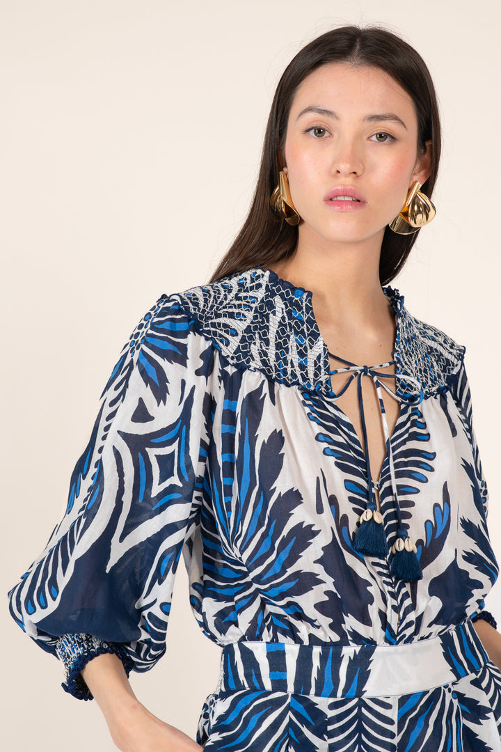 Short Jumpsuit Janna - Navy Cartagena - Poupette St Barth