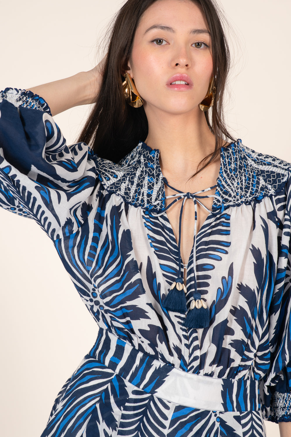 Short Jumpsuit Janna - Navy Cartagena - Poupette St Barth