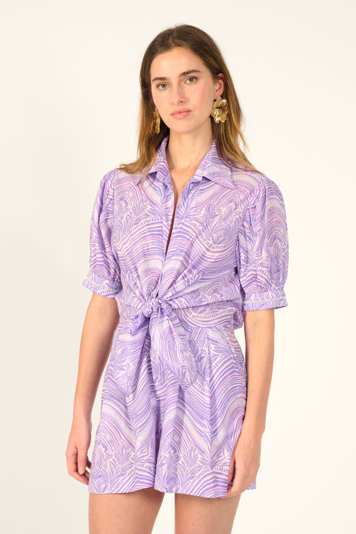 Short Jumpsuit Livia - Lilac Moryana - Poupette St Barth