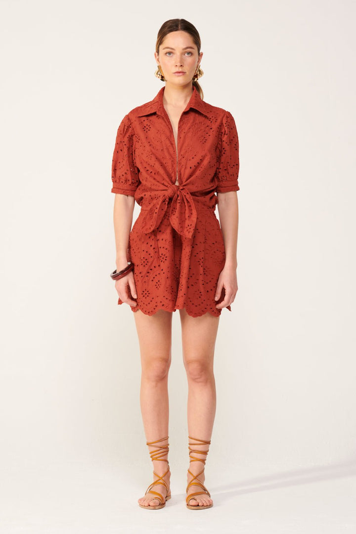 Short Jumpsuit Livia - Paprika - Poupette St Barth