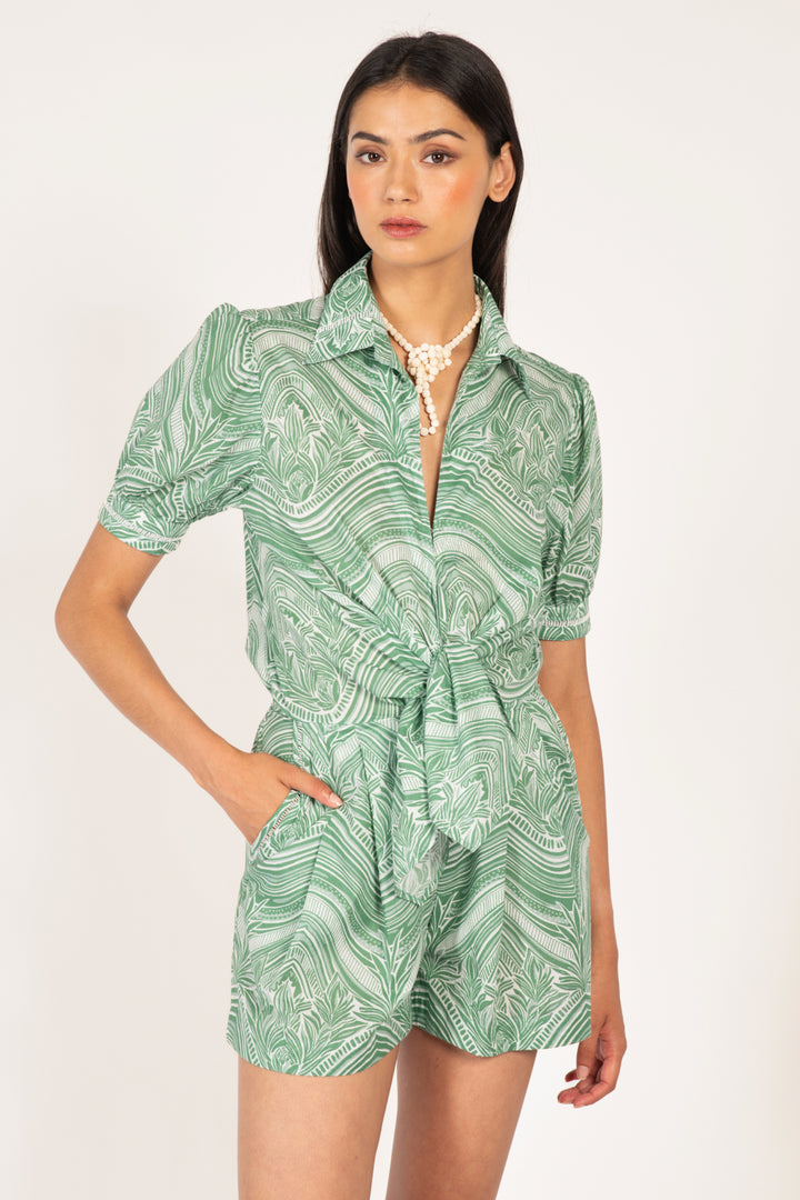 Short Jumpsuit Livia - Sage Moryana - Poupette St Barth