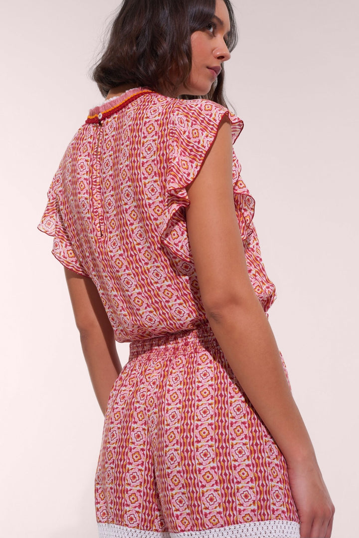 Combinaison Courte Sasha - Pink Coleus