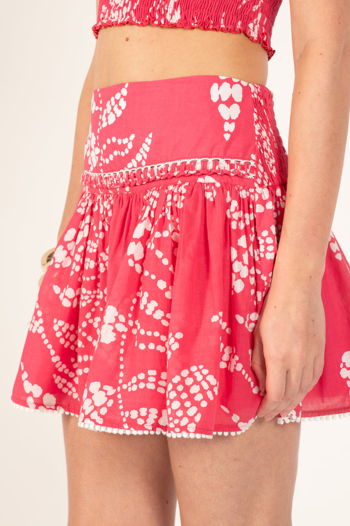 XXXMini Skirt Angele - Pink Austral - Poupette St Barth