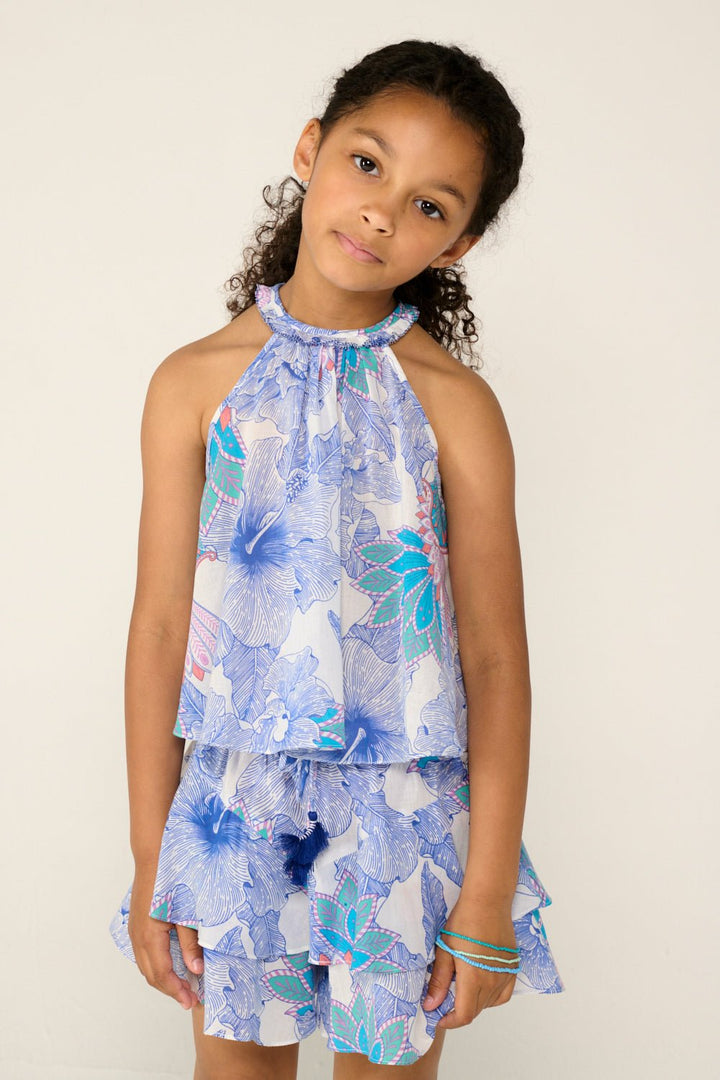 Top Cleo pour fille - Blue Padang
