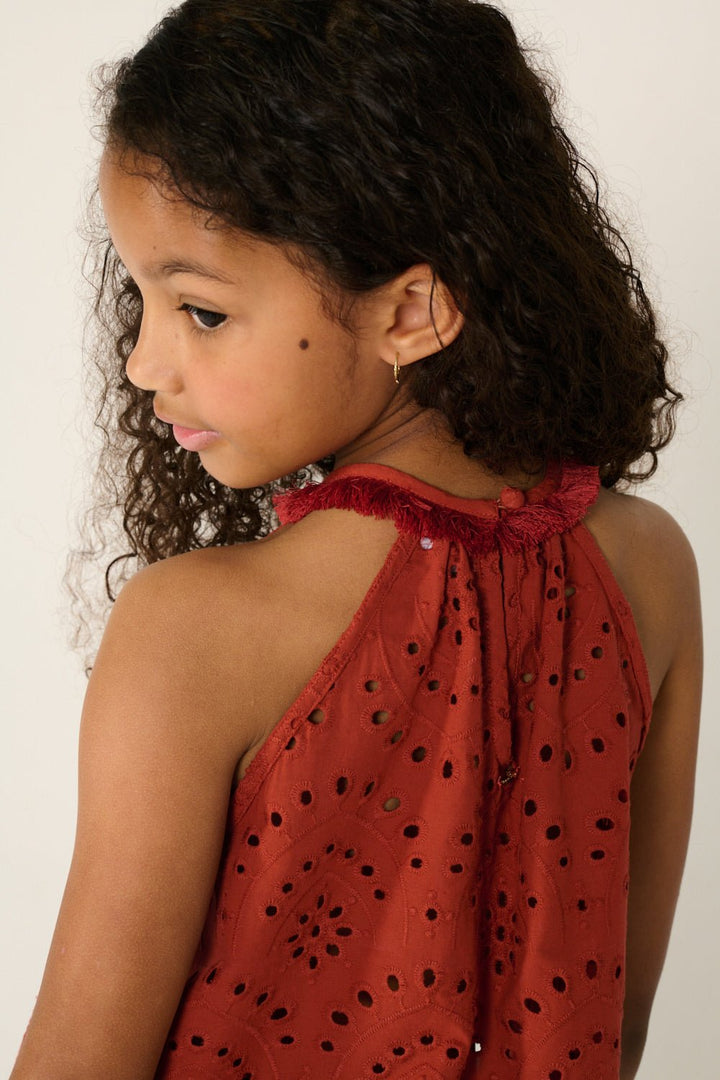 Top Cleo pour fille - Paprika