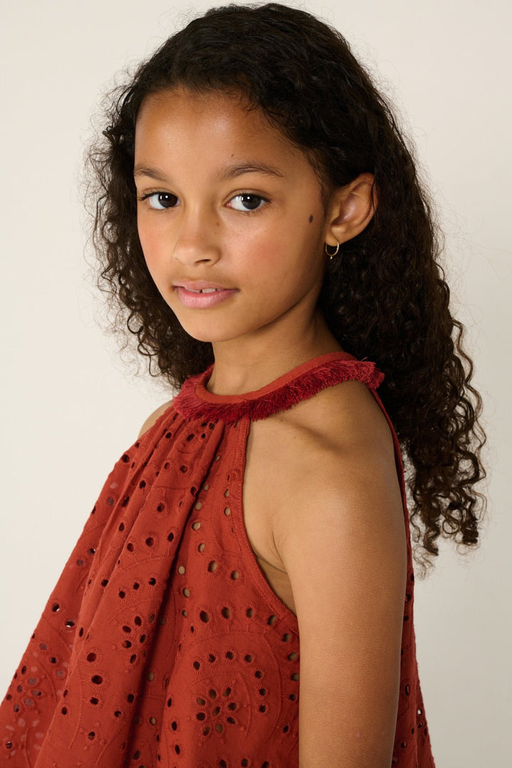 Top Cleo pour fille - Paprika