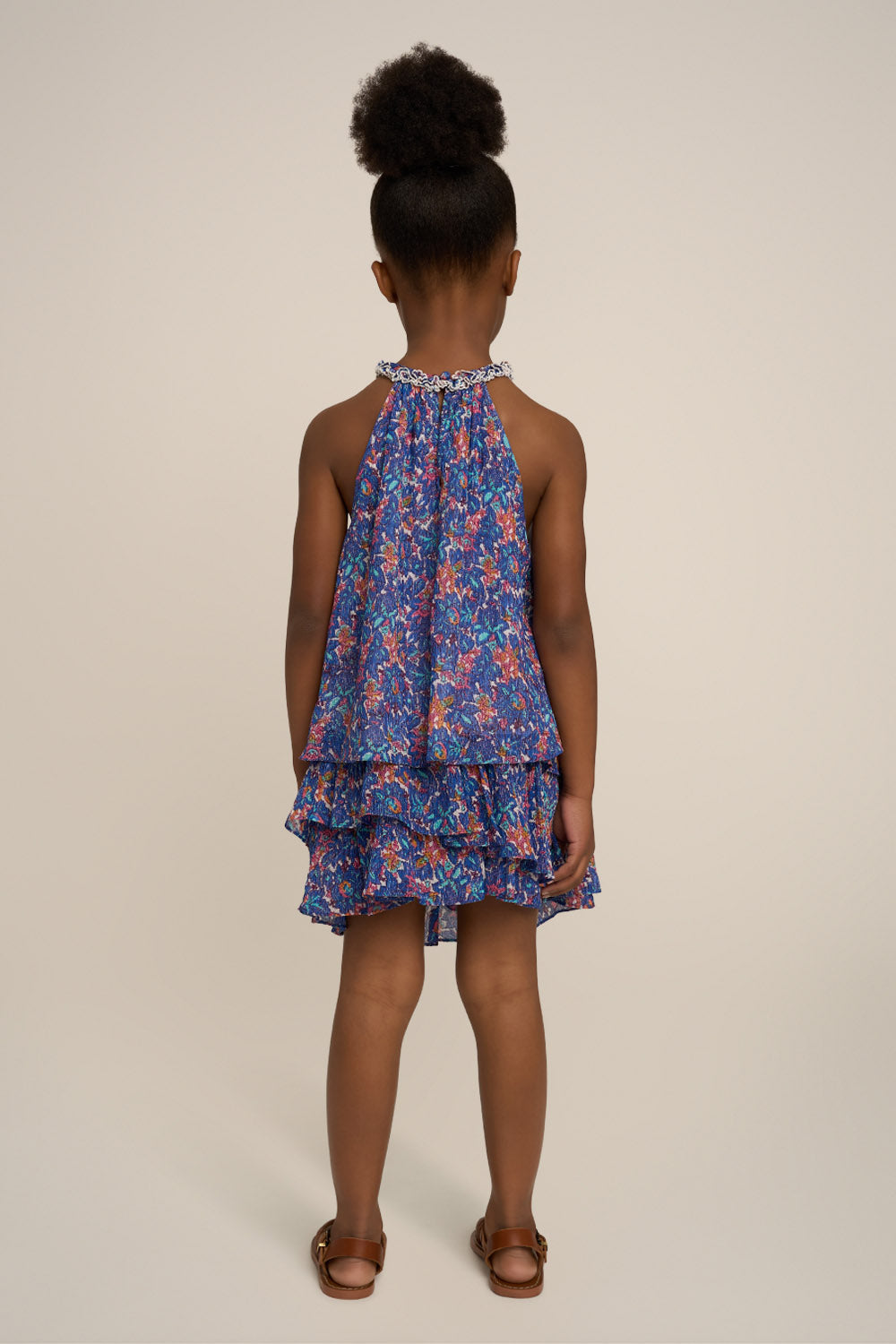 Top Cleo for girls - Blue Tiny Blooms