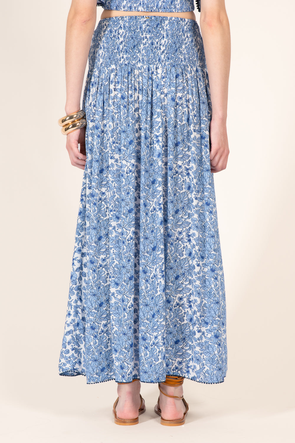 Long Skirt Carla - Blue Aquaflora
