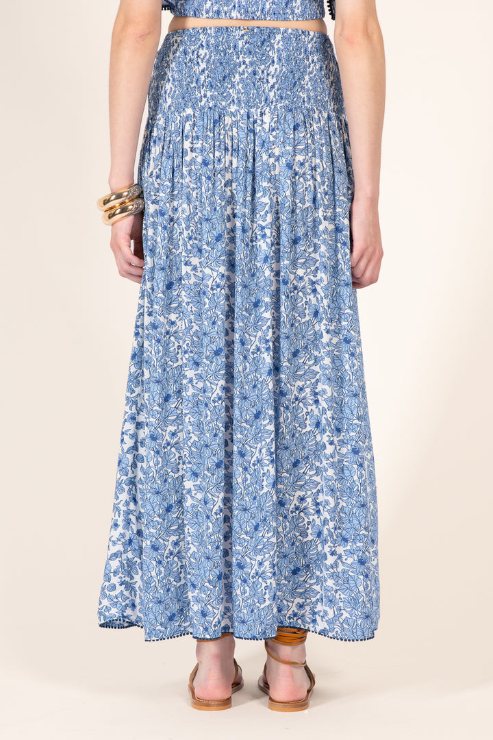 Long Skirt Carla - Blue Aquaflora