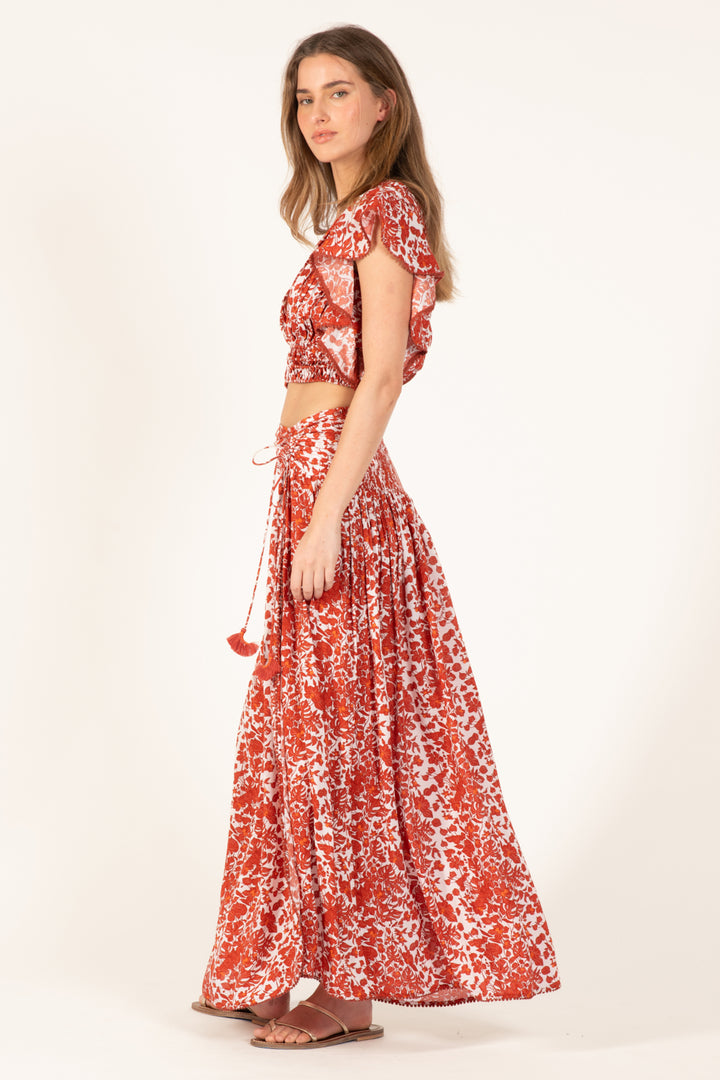 Long Skirt Carla - Paprika Aquaflora