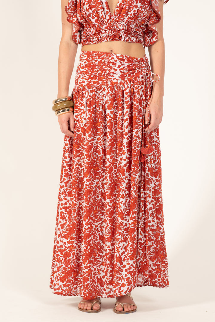 Long Skirt Carla - Paprika Aquaflora