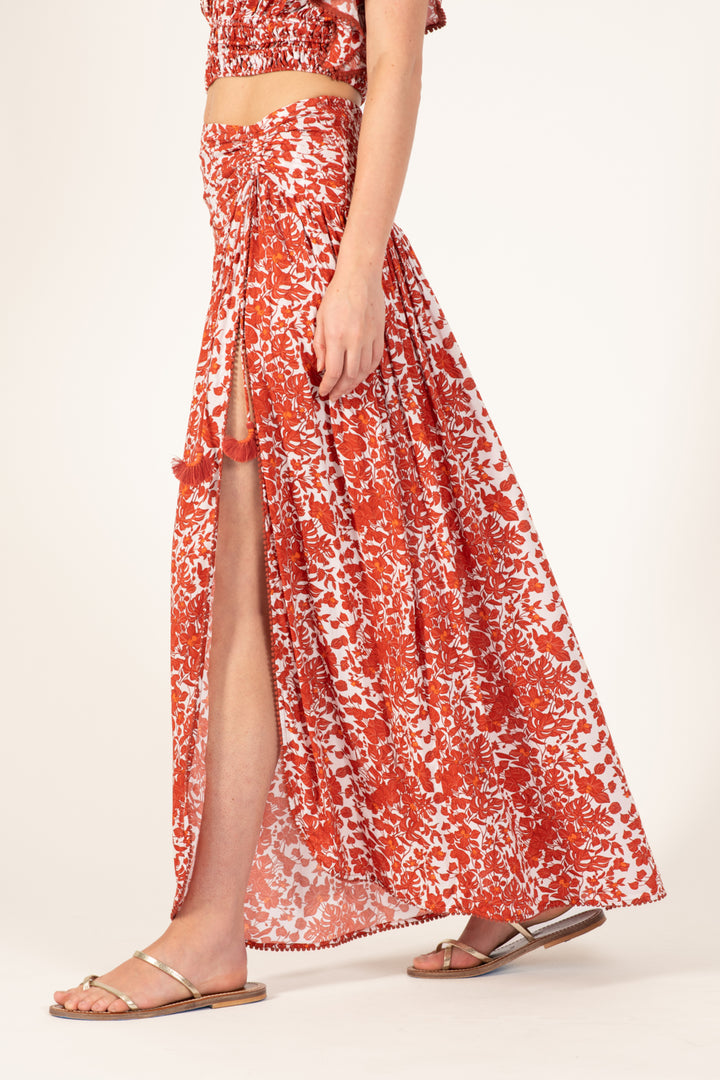 Long Skirt Carla - Paprika Aquaflora