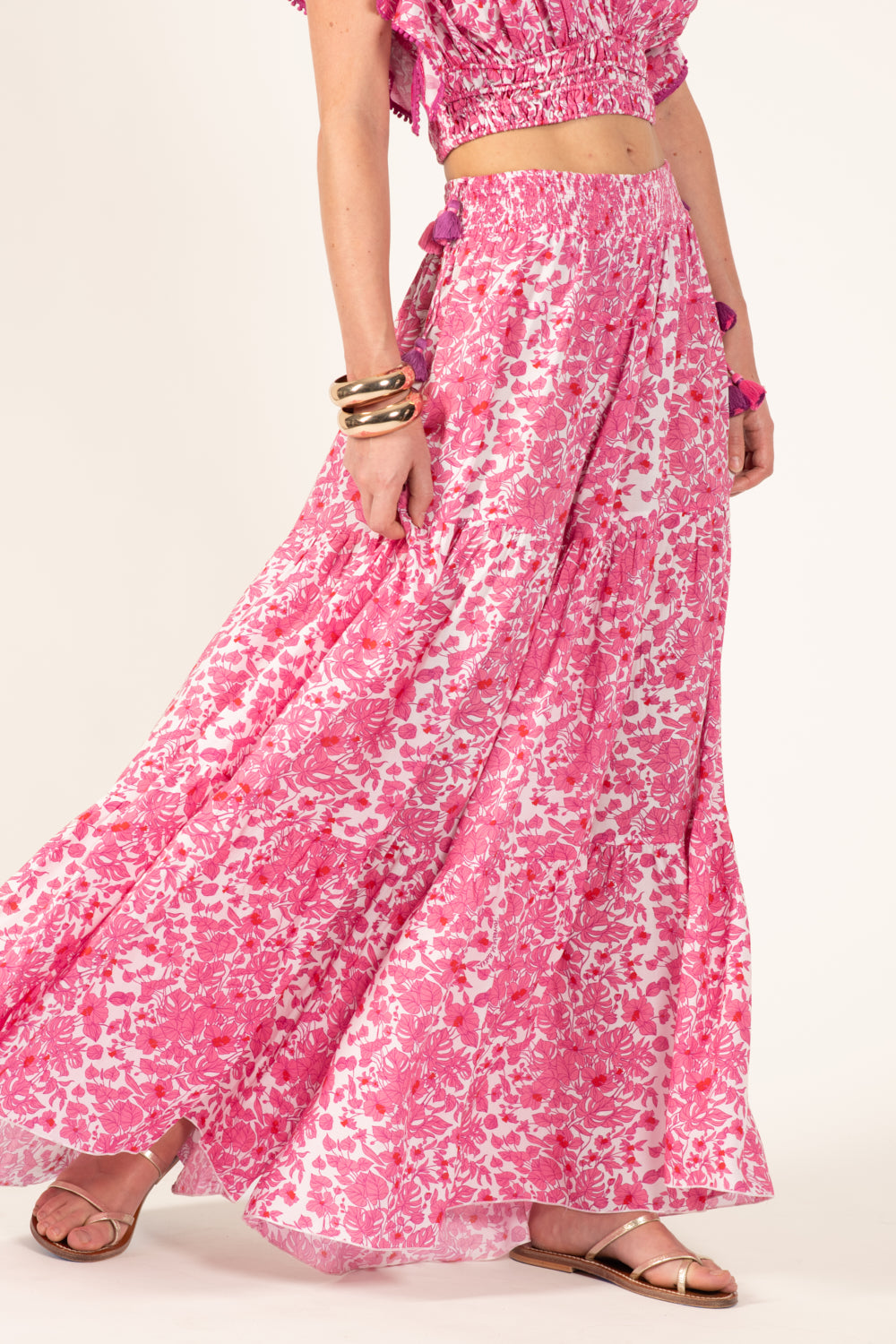 Pant Soledad - Pink Aquaflora|Spring Collection|Poupette St Barth