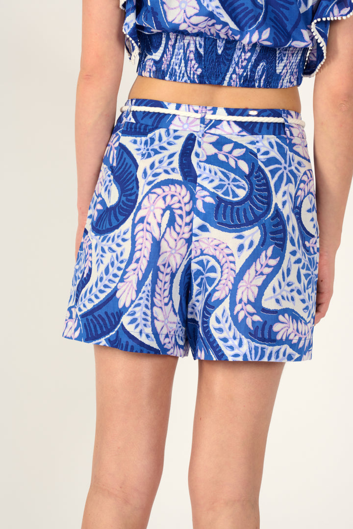 Short Chantal - Blue Holy Snake - Poupette St Barth