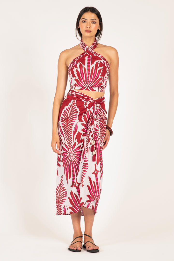 Long Skirt Uma - Bordo Cartagena