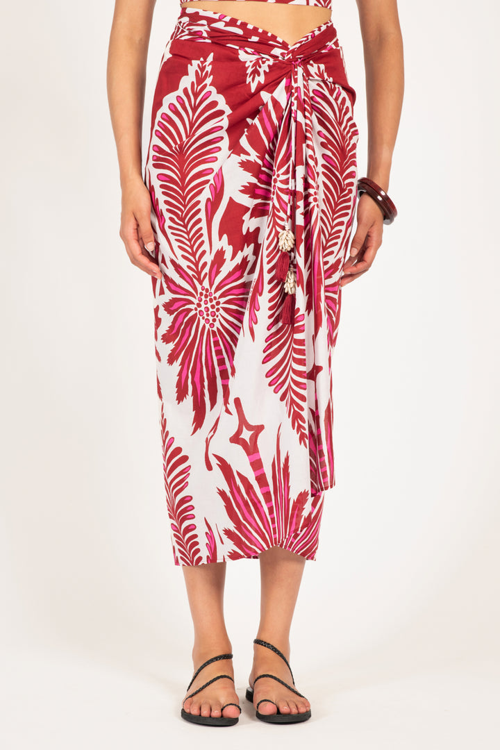 Long Skirt Uma - Bordo Cartagena