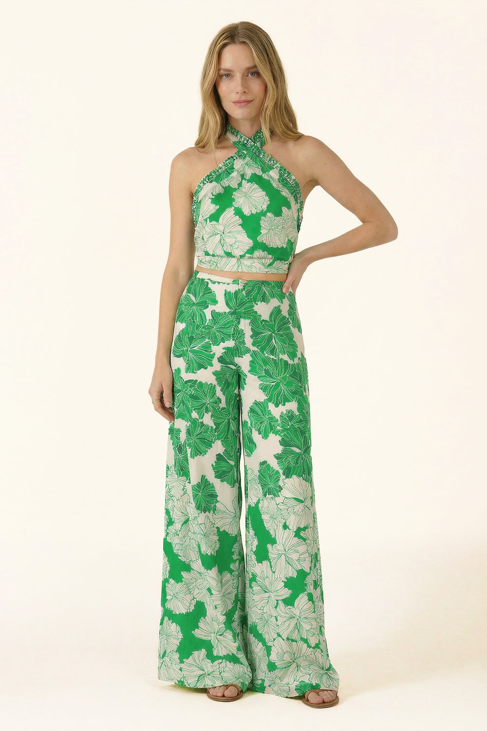 Top Suma - Green Flower Bunch - Poupette St Barth