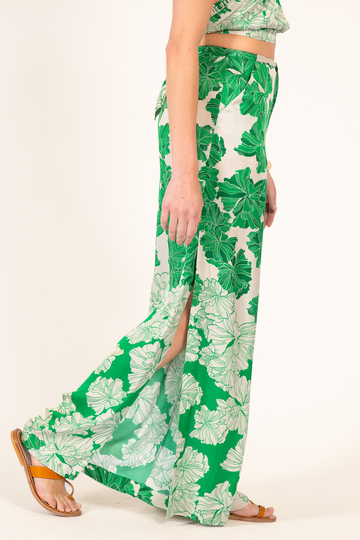 Pant Clea - Green Flower Bunch